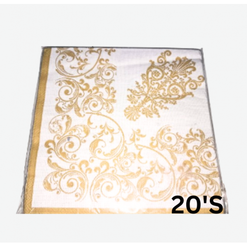 SERVITTES GOLD FLORAL 20'S SERVITTES GOLD FLORAL 20'S